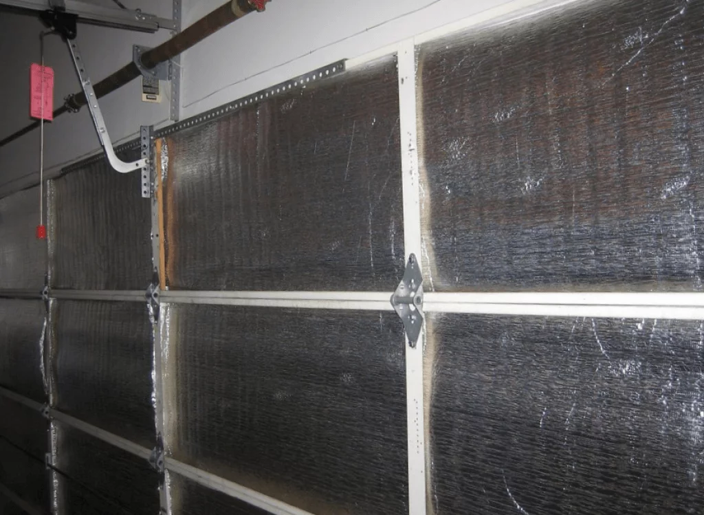 Garage door insulation